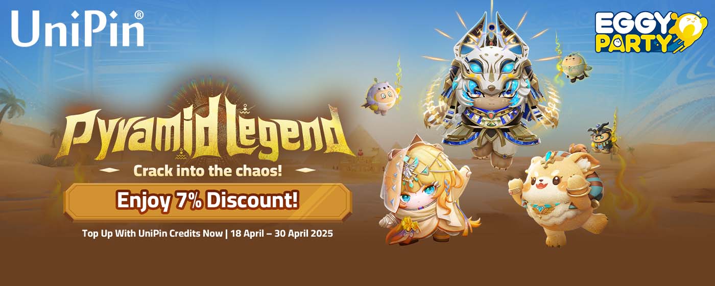 🎉 Crack Into the Chaos with Pyramid Legend in Eggy Party — Enjoy 7% OFF with UniPin Credits!